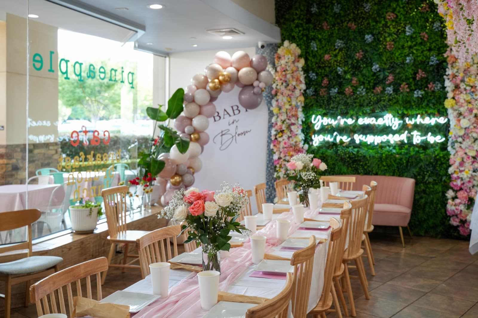 Baby shower private event space Pineapple Sol Cary NC