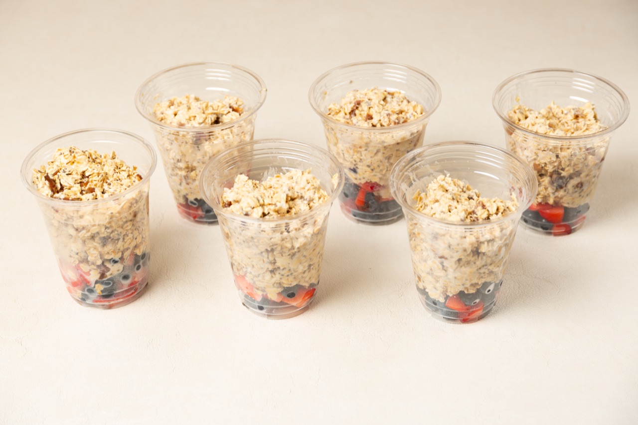 Overnight Oats Parfait Pack catering at Pineapple Sol Cary NC