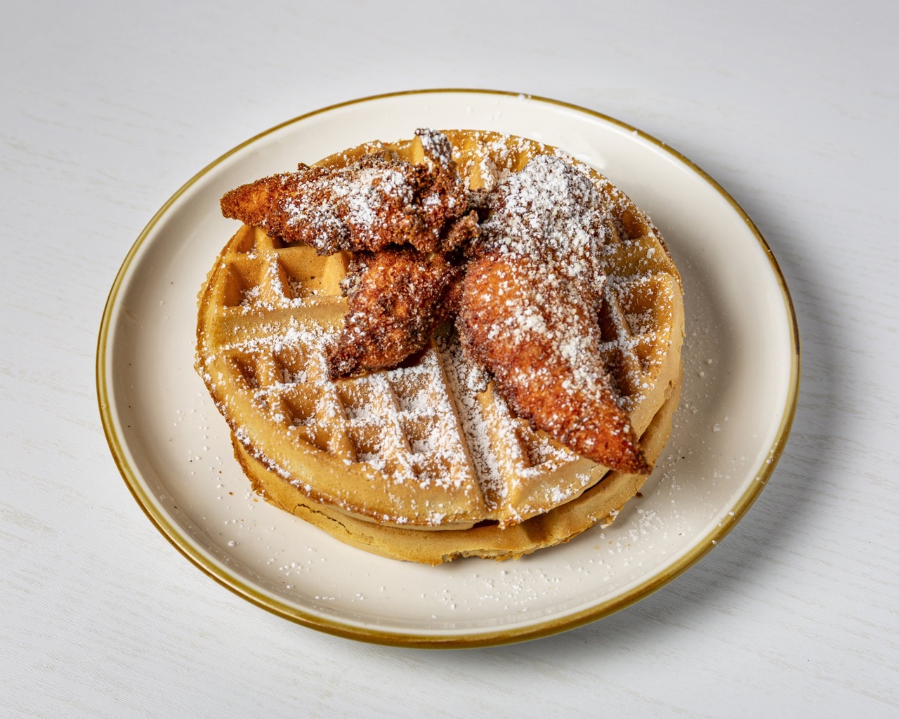 Chicken and Waffle at Pineapple Sol Cary NC