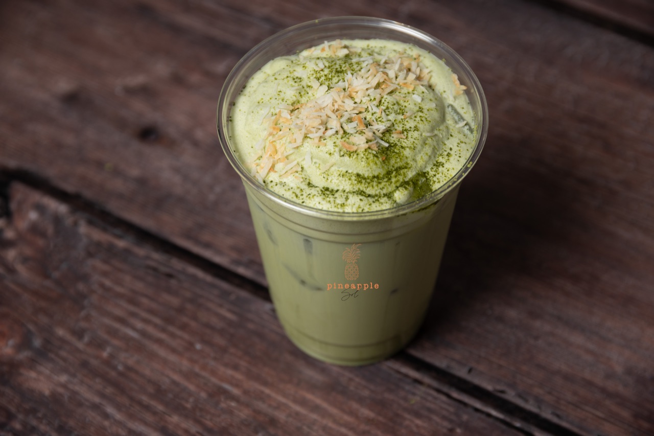 Coconut Matcha Latte at Pineapple Sol Cary NC
