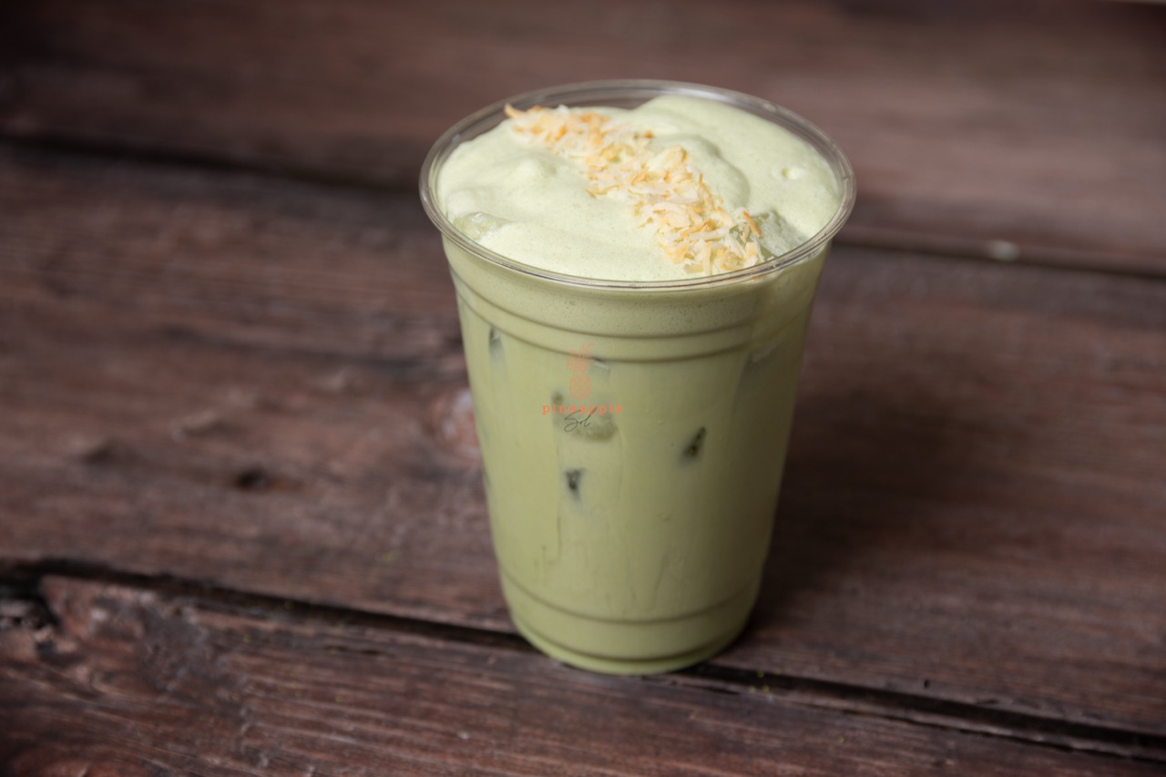 Matcha Latte at Pineapple Sol Cary NC